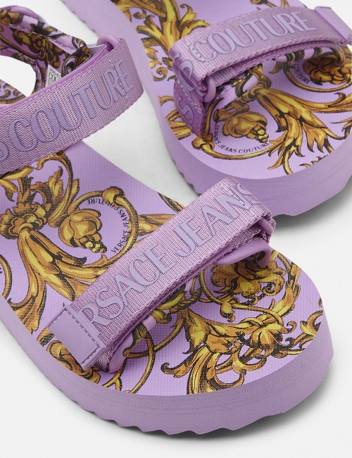 Sandali con logo Garland pink