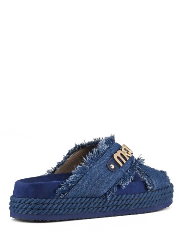 Ciabatta Criss-cross denim