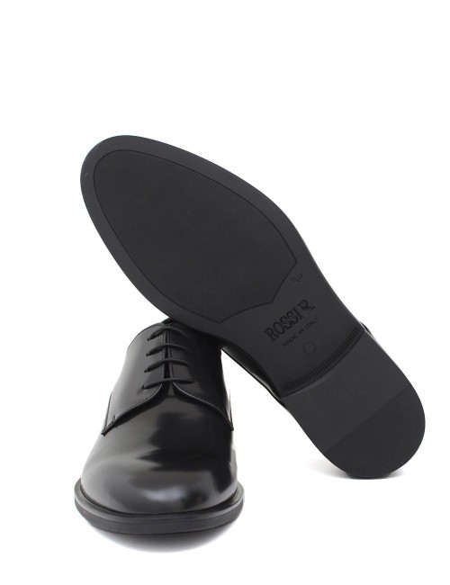 Scarpa con lacci in pelle nera time