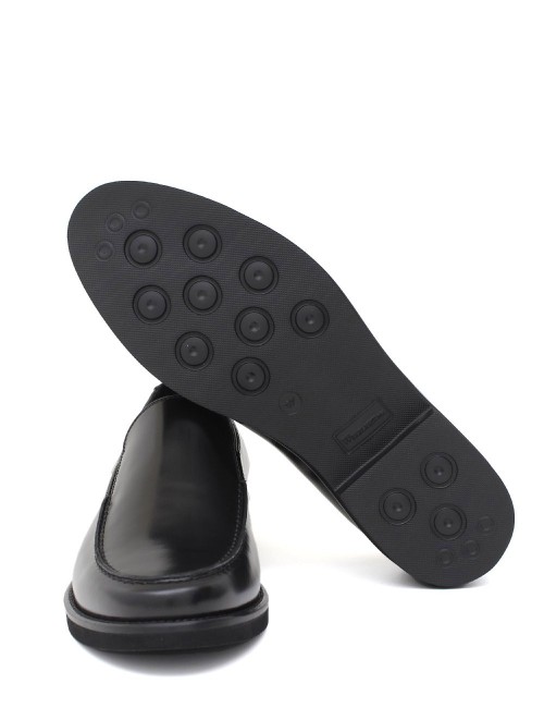 Mocassino in pelle nero time