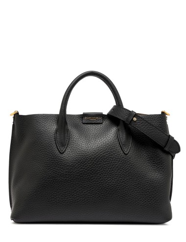 ARETHA LEATHER BAG NERO CASTORO