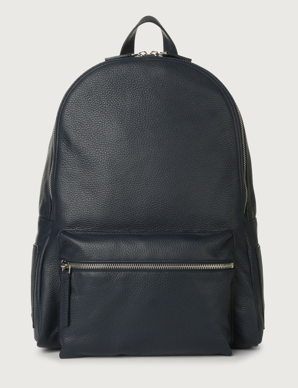 Micron Leather Backpack navy