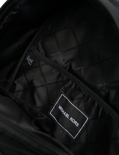 Zaino con placca logo nero