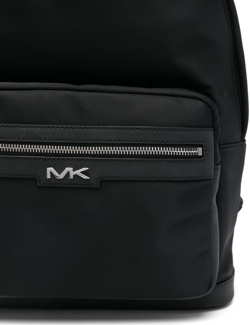 Zaino con placca logo nero