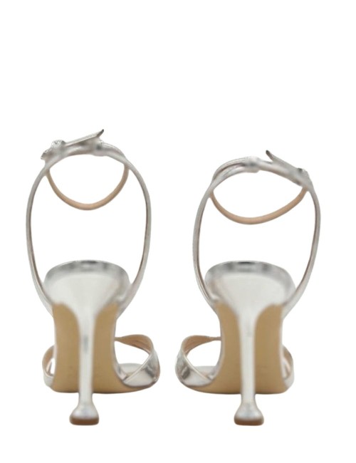 Sandalo alto specchio argento