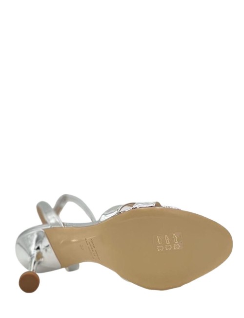 Sandalo alto specchio argento