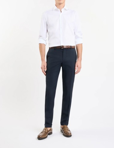 Camicia in Popeline Stretch Regular bianca