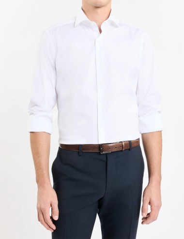 Camicia in Popeline Stretch Regular bianca