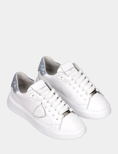 Sneakers Temple Bianco Denim