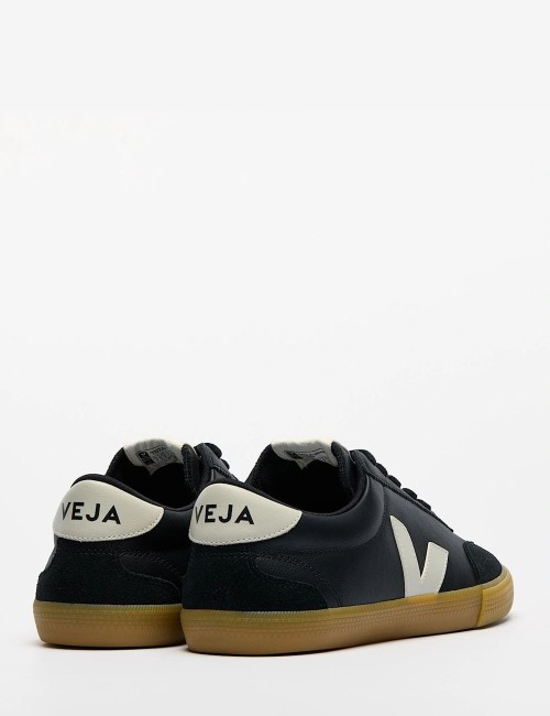 SNEAKERS VOLLEY LEATHER BLACK PIERRE
