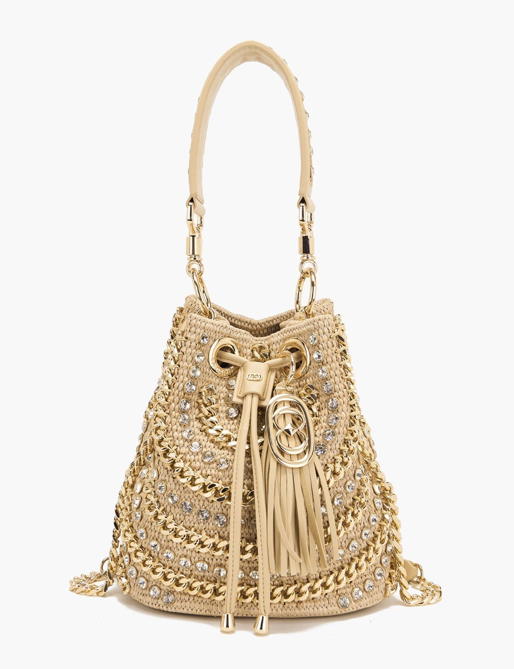 Secchiello con tracolla Mirror natural