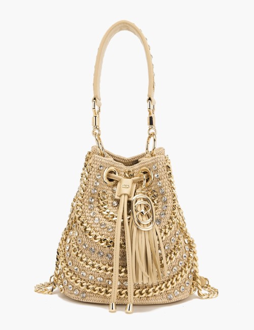 Secchiello con tracolla Mirror natural