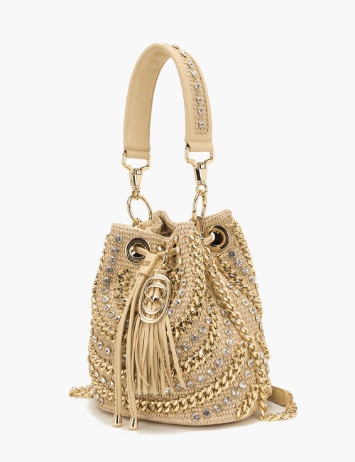 Secchiello con tracolla Mirror natural