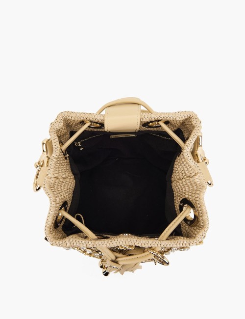 Secchiello con tracolla Mirror natural