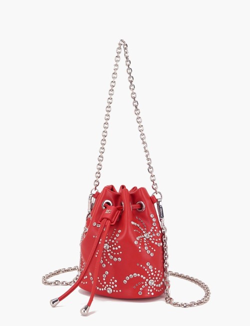 Mini Secchiello con tracolla Night Edition rosso