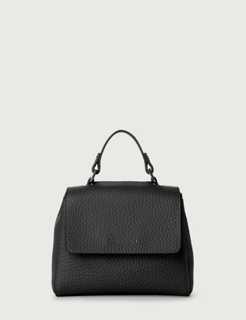Borsa a mano mini Sveva Soft in pelle Nero