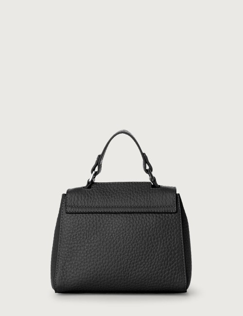 Borsa a mano mini Sveva Soft in pelle Nero