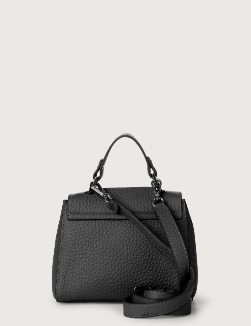 Borsa a mano mini Sveva Soft in pelle Nero