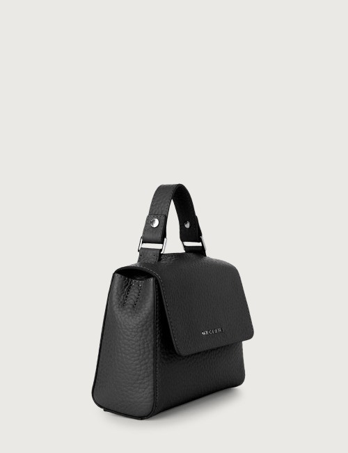 Borsa a mano mini Sveva Soft in pelle Nero