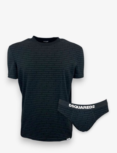 T-shirt con Slip Nero