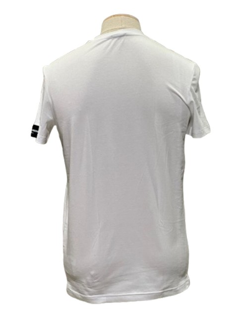 T-shirt con logo ricamato bianca