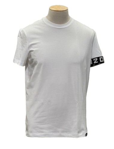 T-shirt con logo bracciale bianca