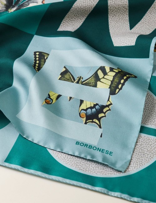 FOULARD DI SETA FOREST/MARINE/KAKI
