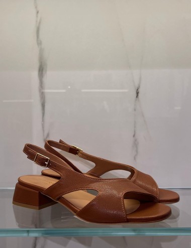Slingback in pelle cuoio