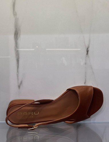 Slingback in pelle cuoio