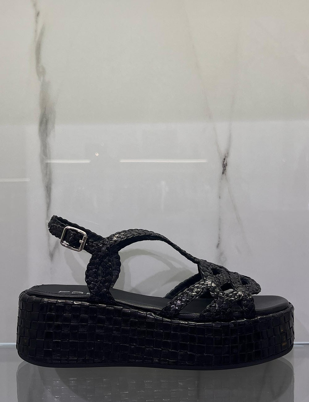 Zeppe con intreccio nere