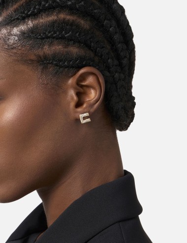 Orecchini con strass oro giallo