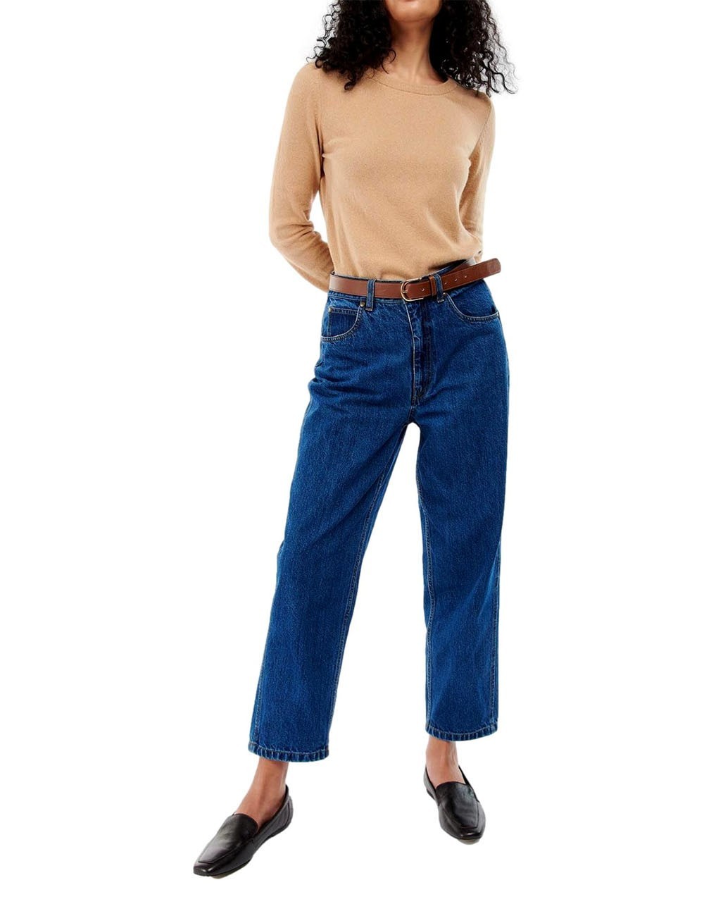 Pendle Roll Collar Sweater Pale Camel / Hessian