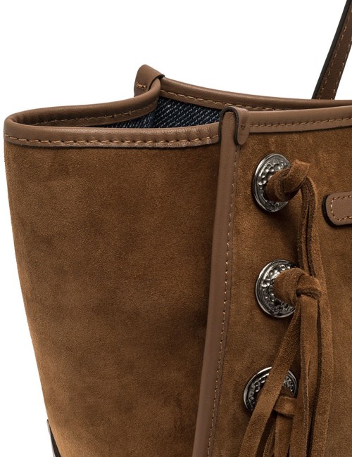 Borsa a spalla scamosciata MARCELLA COGNAC