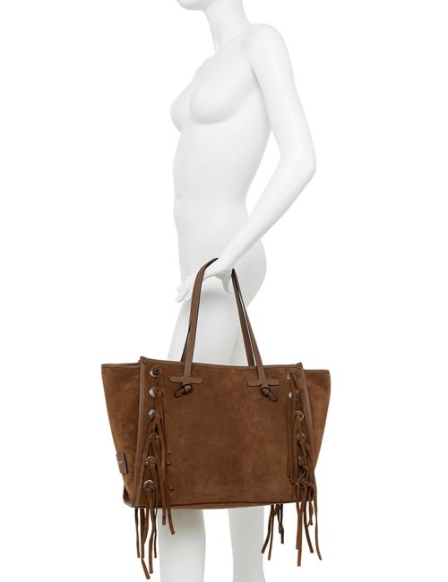Borsa a spalla scamosciata MARCELLA COGNAC