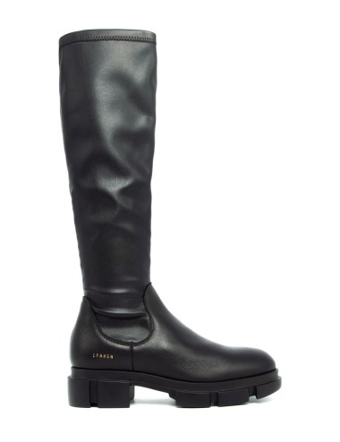 Stretch boots leather black
