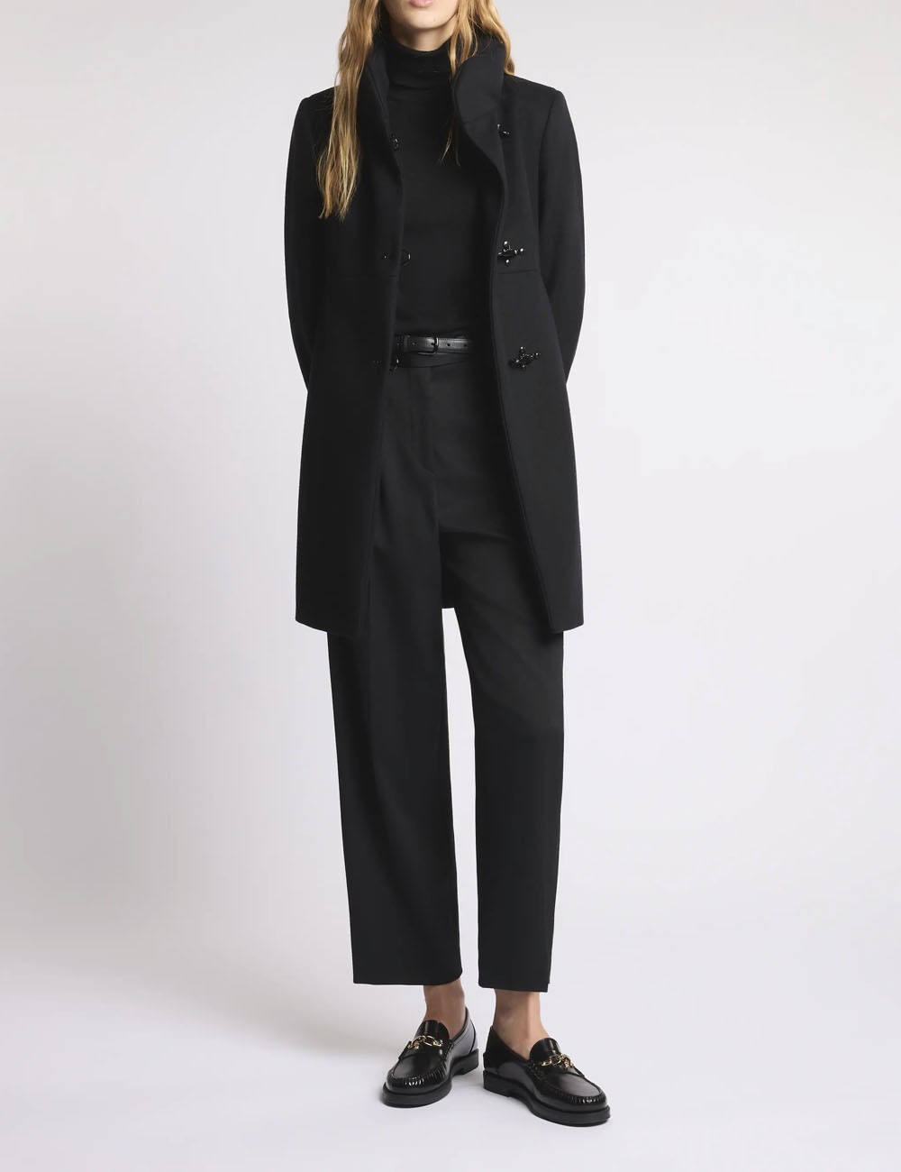 Romantic Coat in Wool Fabric black