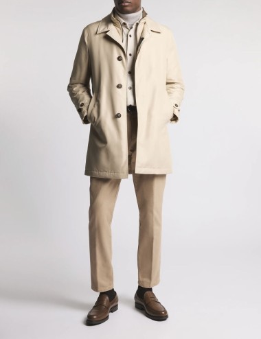 Morning Coat in Technical Poplin Beige