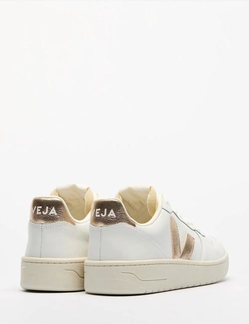SNEAKERS V-10 LEATHER WHITE PLATINE
