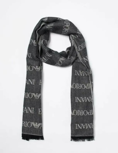 Sciarpa in misto lana blu