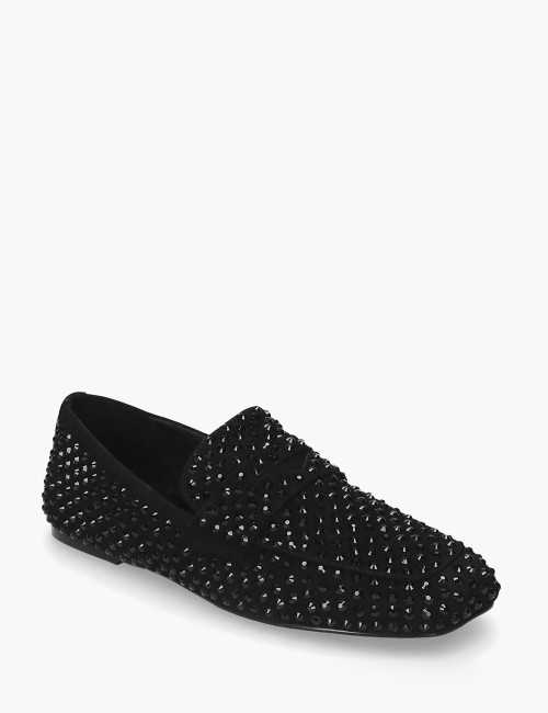 Vanity Black Rhinestone Loafer