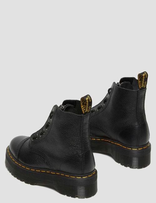 Stivali Platform di pelle nera Sinclair